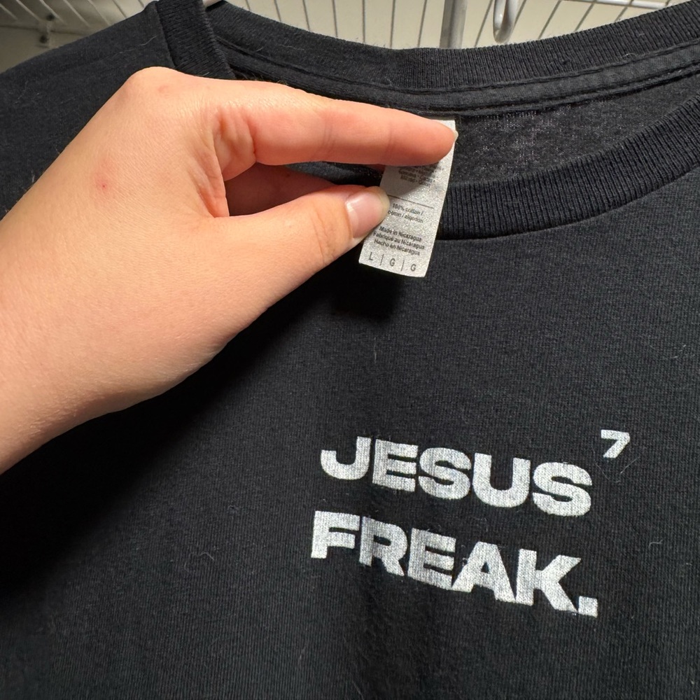 Black Graphic T-Shirt “Jesus Freak” - Picture 2 of 3